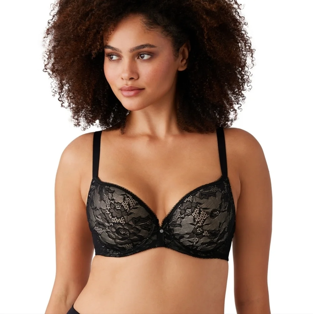 Wacoal Black Lace Finesse T-shirt Bra